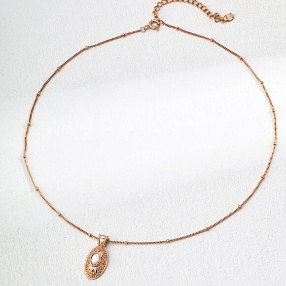 ✨ Artisan Original Design Vintage Mother of Pearl Talisman Necklace | S925 - Picture 1 of 5